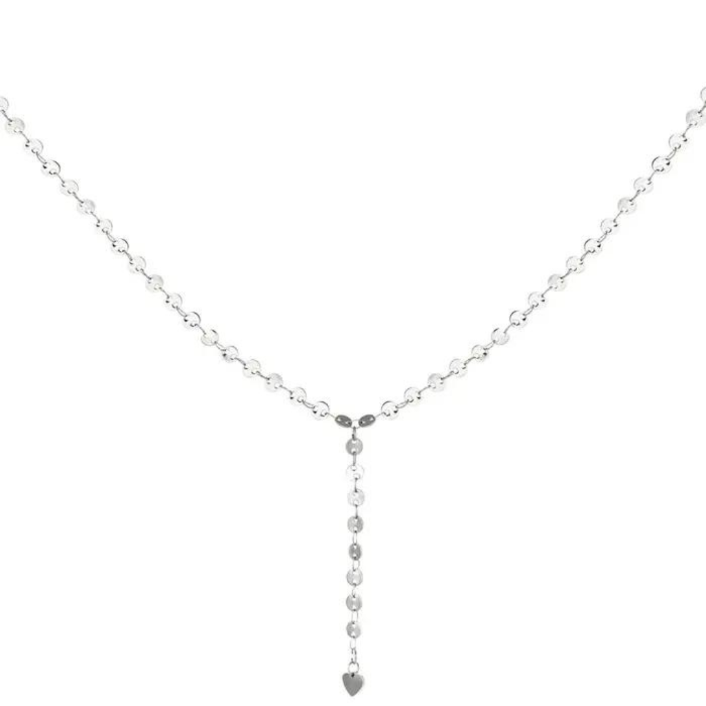 Collier en acier inoxydable forme y , couleur argent ou or, Store-mj