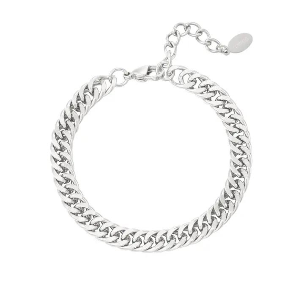 BRACELET GROS MAILLONS OR-ARGENT