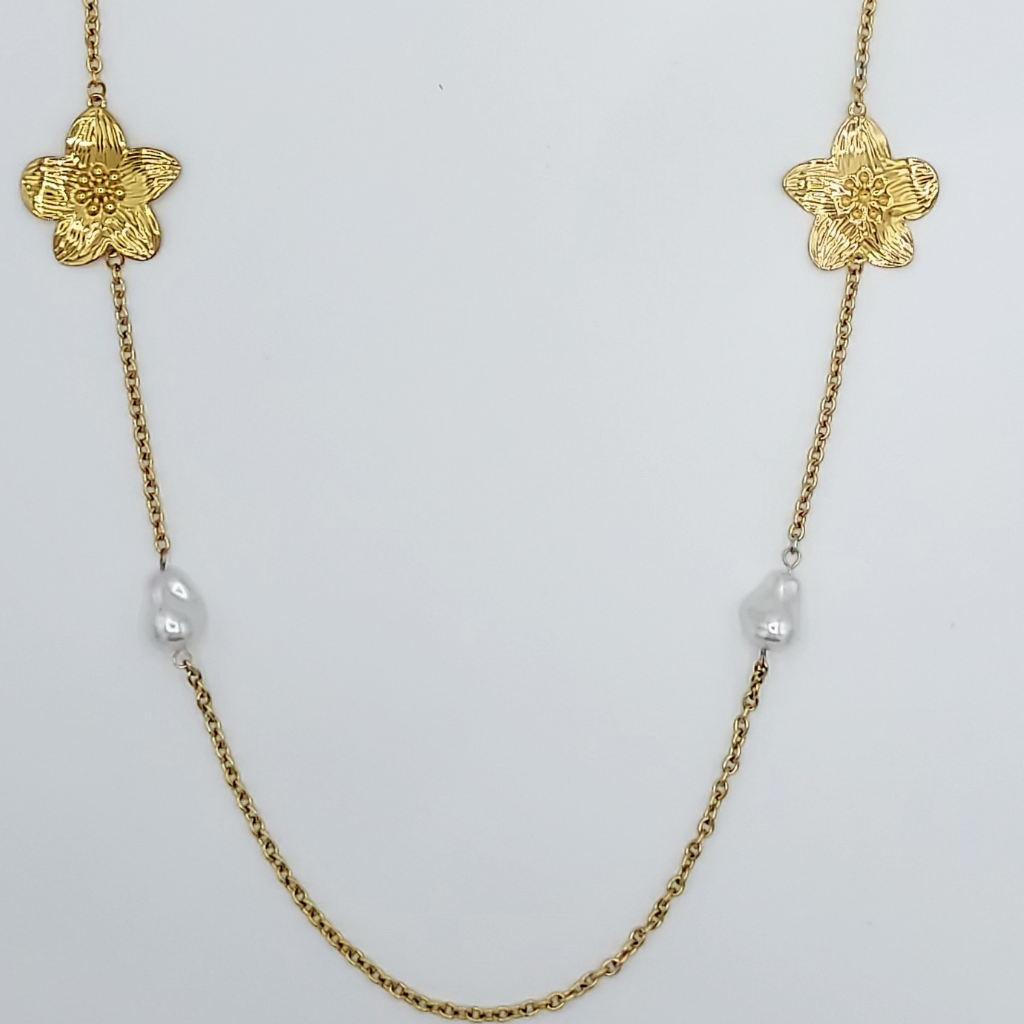 COLLIER LONG PERLES