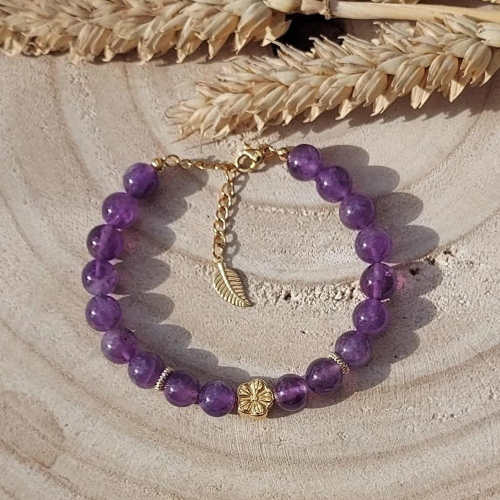 BRACELET AMETHYSTE 8MM