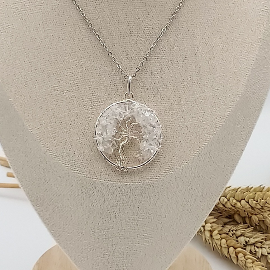 COLLIER ARBRE DE VIE CRISTAL DE ROCHE A