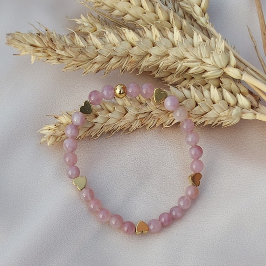 BRACELET HOYA- QUARTZ ROSE 6MM