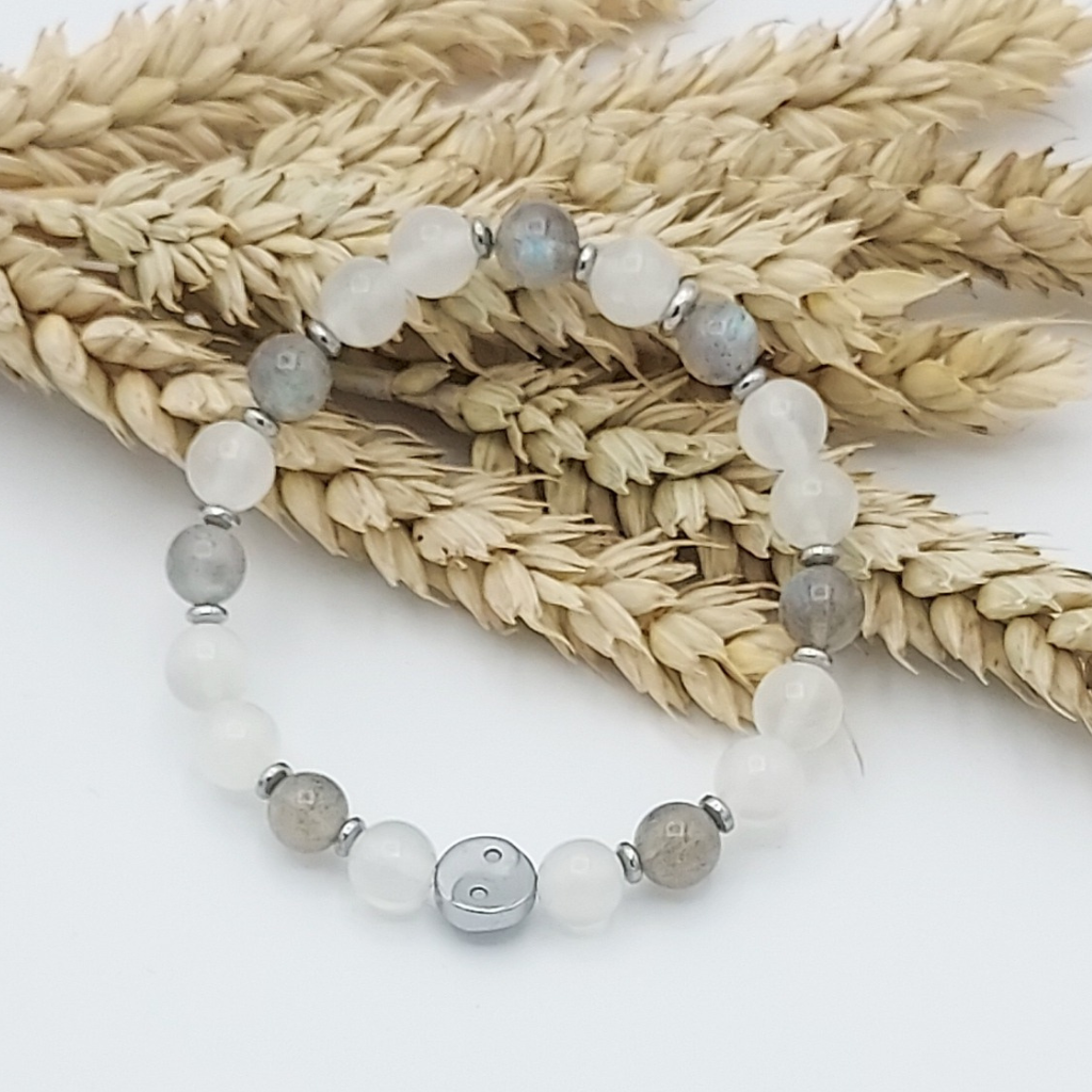 BRACELET SELENITE LABRADORITE AA