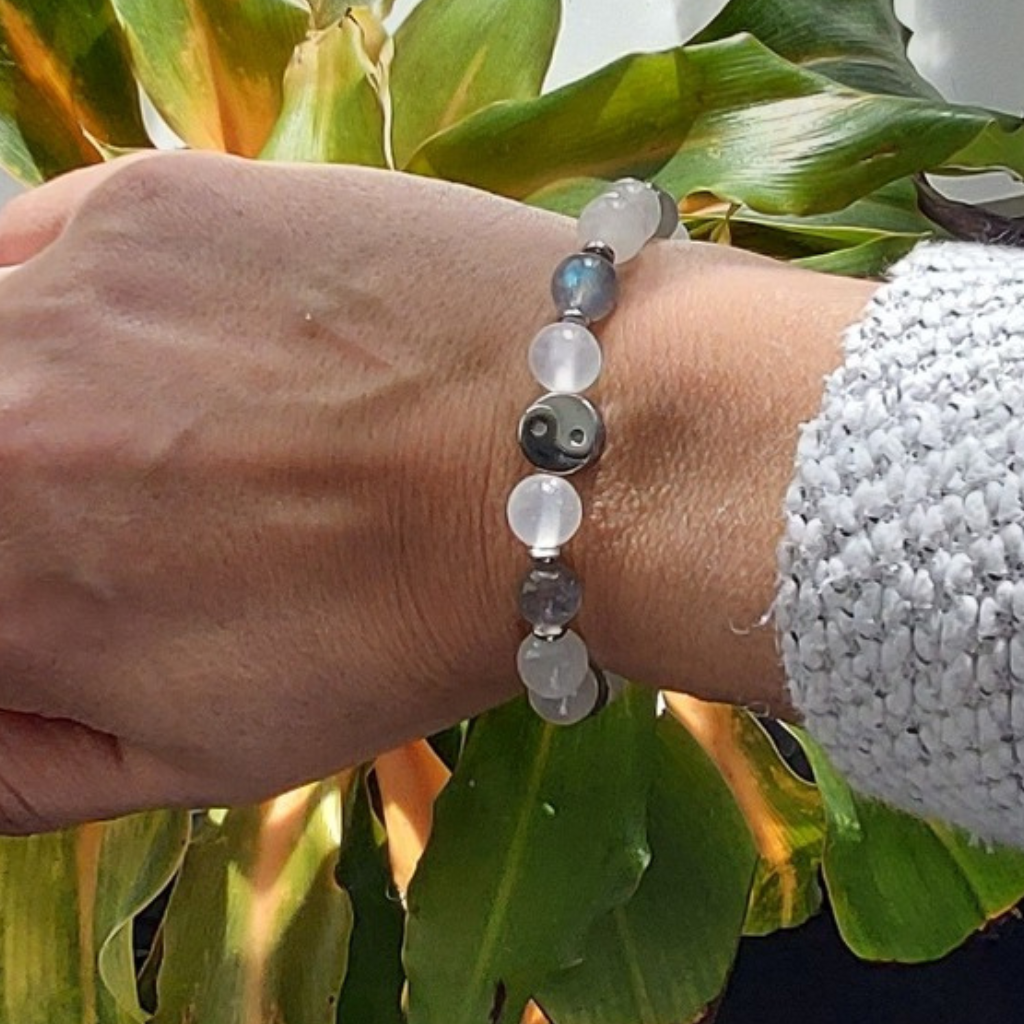 BRACELET SELENITE LABRADORITE AA