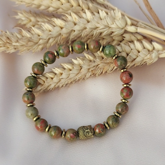 BRACELET ALISIER- UNAKITE 8 MM